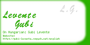 levente gubi business card